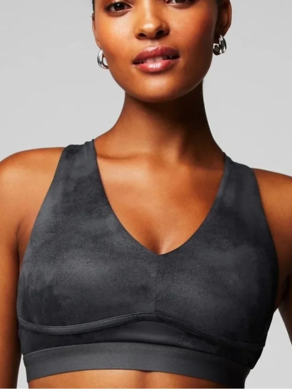 Women's Fabletics Luxe Black Sports Bra - Size Large (estimated)